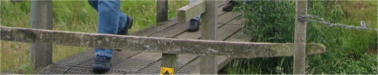 Image of walkers crossing footbridge